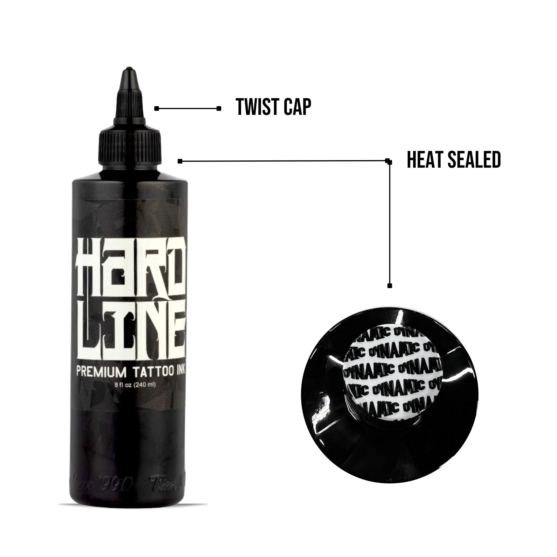 DYNAMIC BLACK HARDLIND TATTOO INK - 8OZ