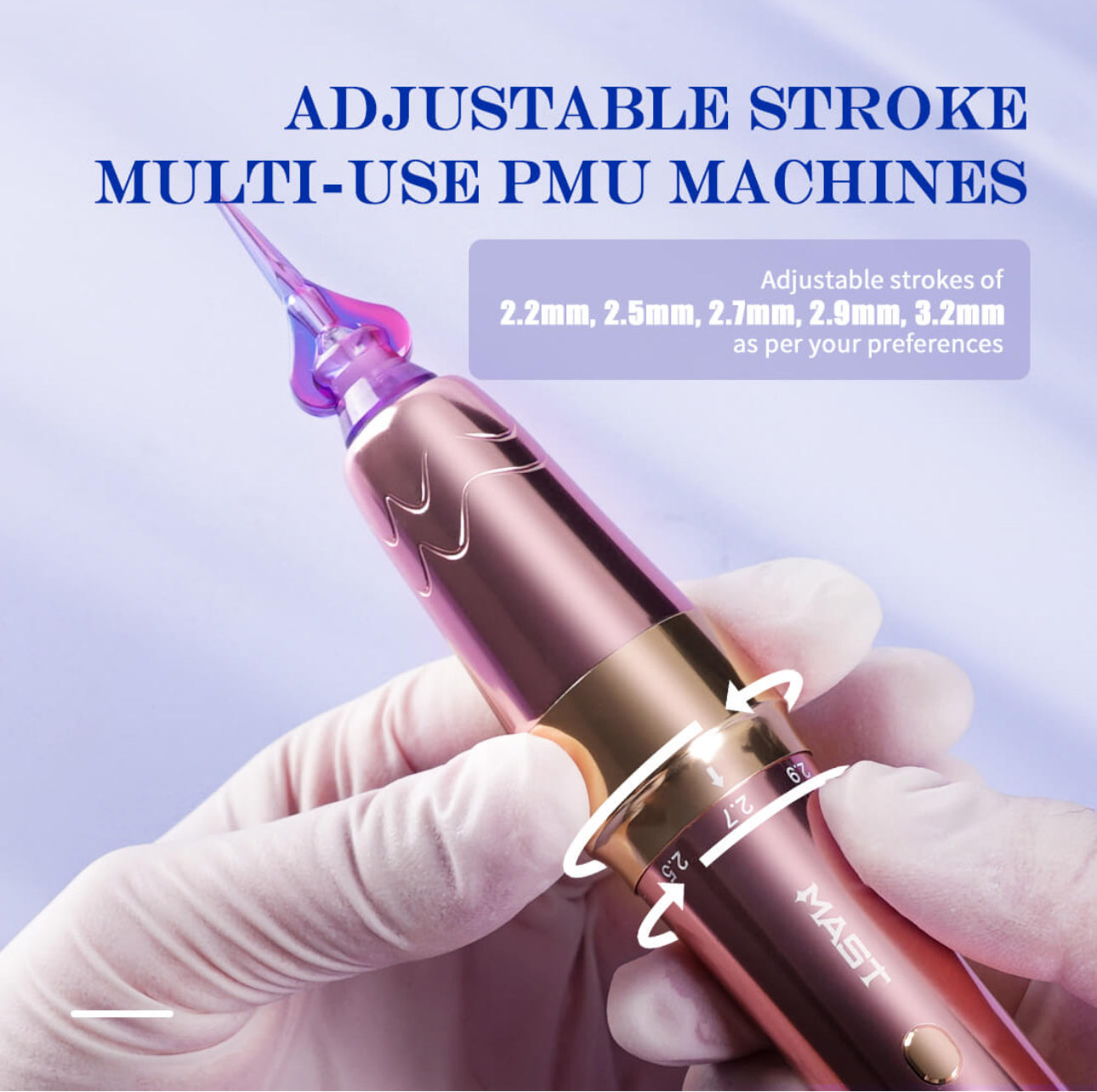 MAST P60 WIRELESS TATTOO PEN MACHINE WITH 2.2-3.2 ADJUSTABLE STROKE