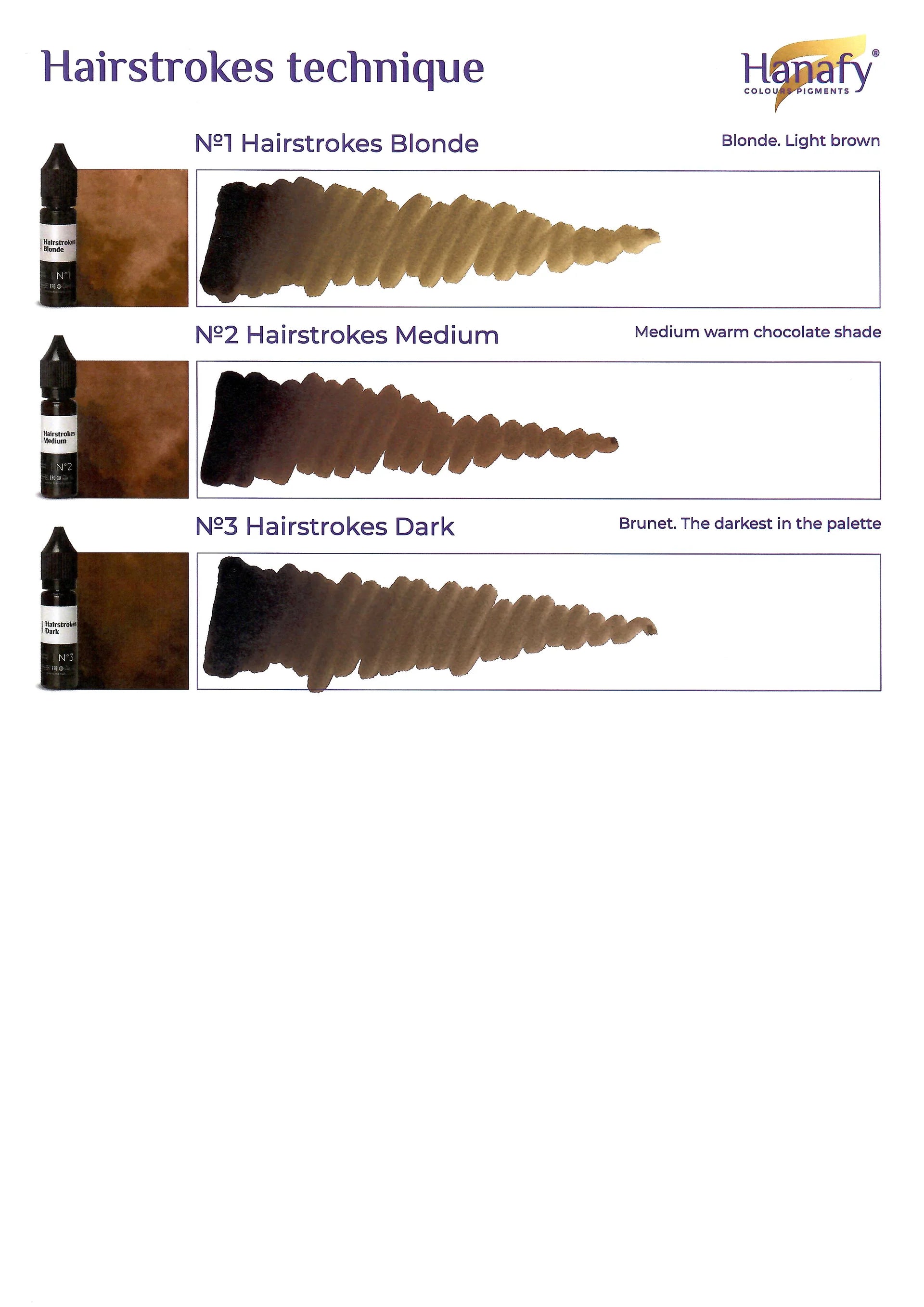 Hanafy Hairstrokes Eyebrow Pigment - Dark N3