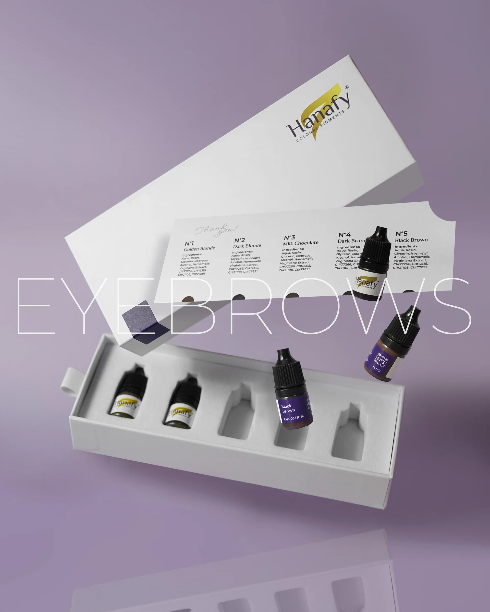 Hanafy Hybrid Eyebrow Pigment Mini Set