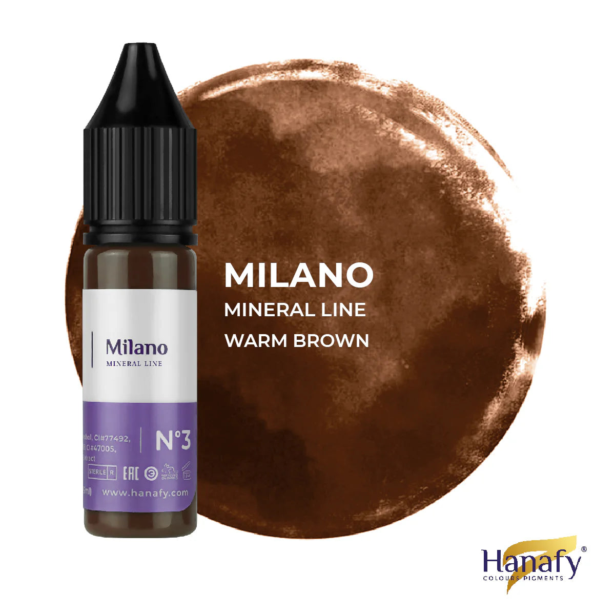 Hanafy Mineral Eyebrow Pigment - Milano N3