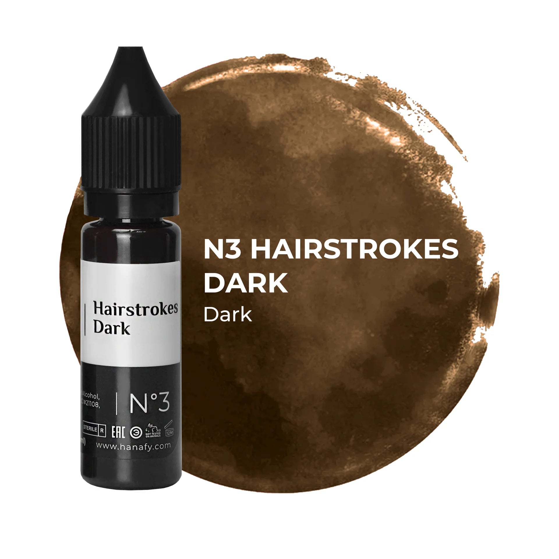 Hanafy Hairstrokes Eyebrow Pigment - Dark N3