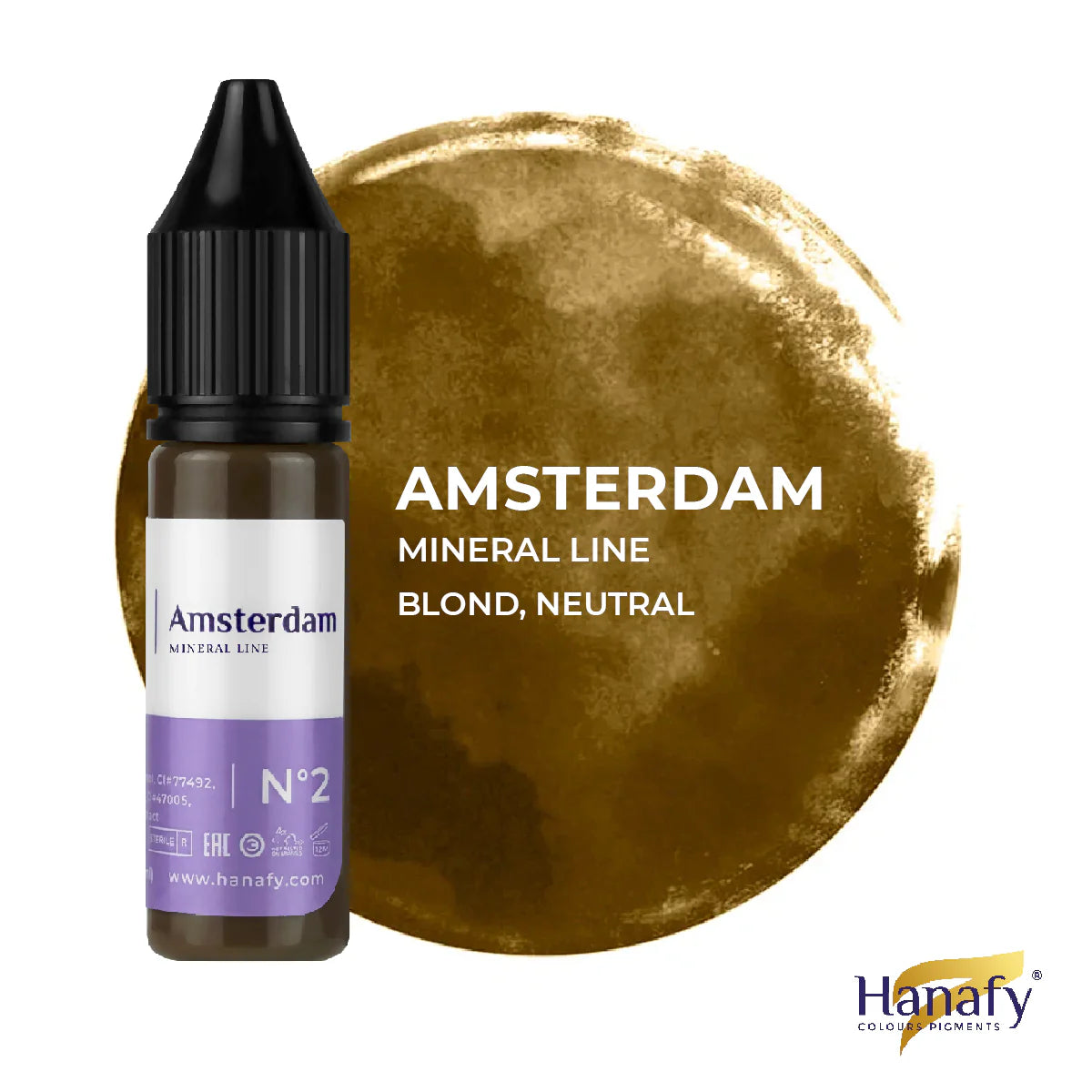 Hanafy Mineral Eyebrow Pigment - Amsterdam N2