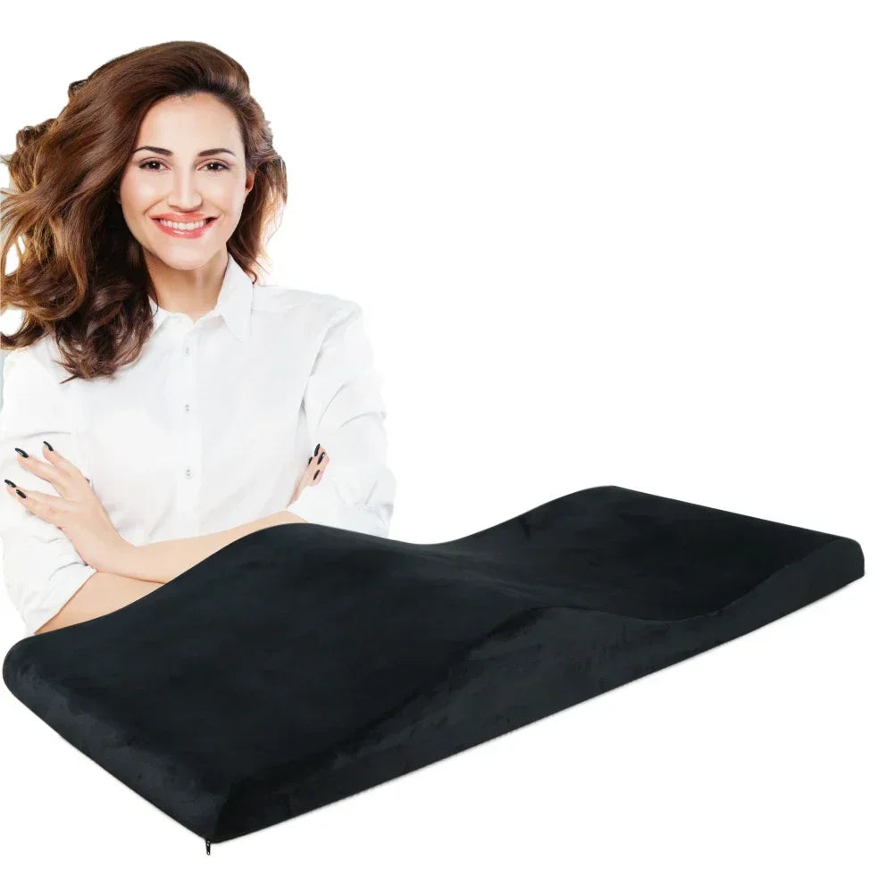 Wholesale Ergonomic Memory Foam Curved Beauty Lash Bed Mattress Topper