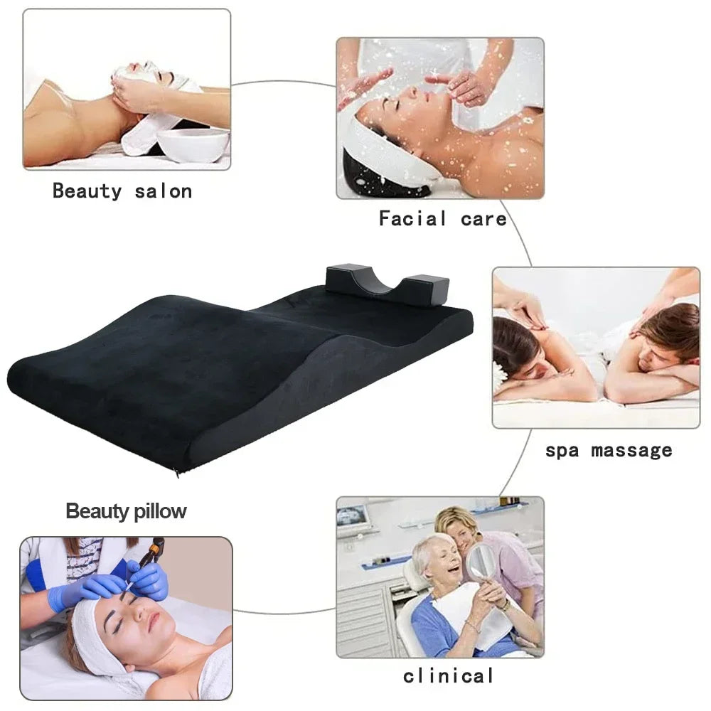 Wholesale Ergonomic Memory Foam Curved Beauty Lash Bed Mattress Topper